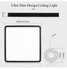 110V 220V LED Ceiling Lamps Square Modern Smart Ceiling Light Remote Control Dimmable For Living Room Bedroom  Night Panel Light