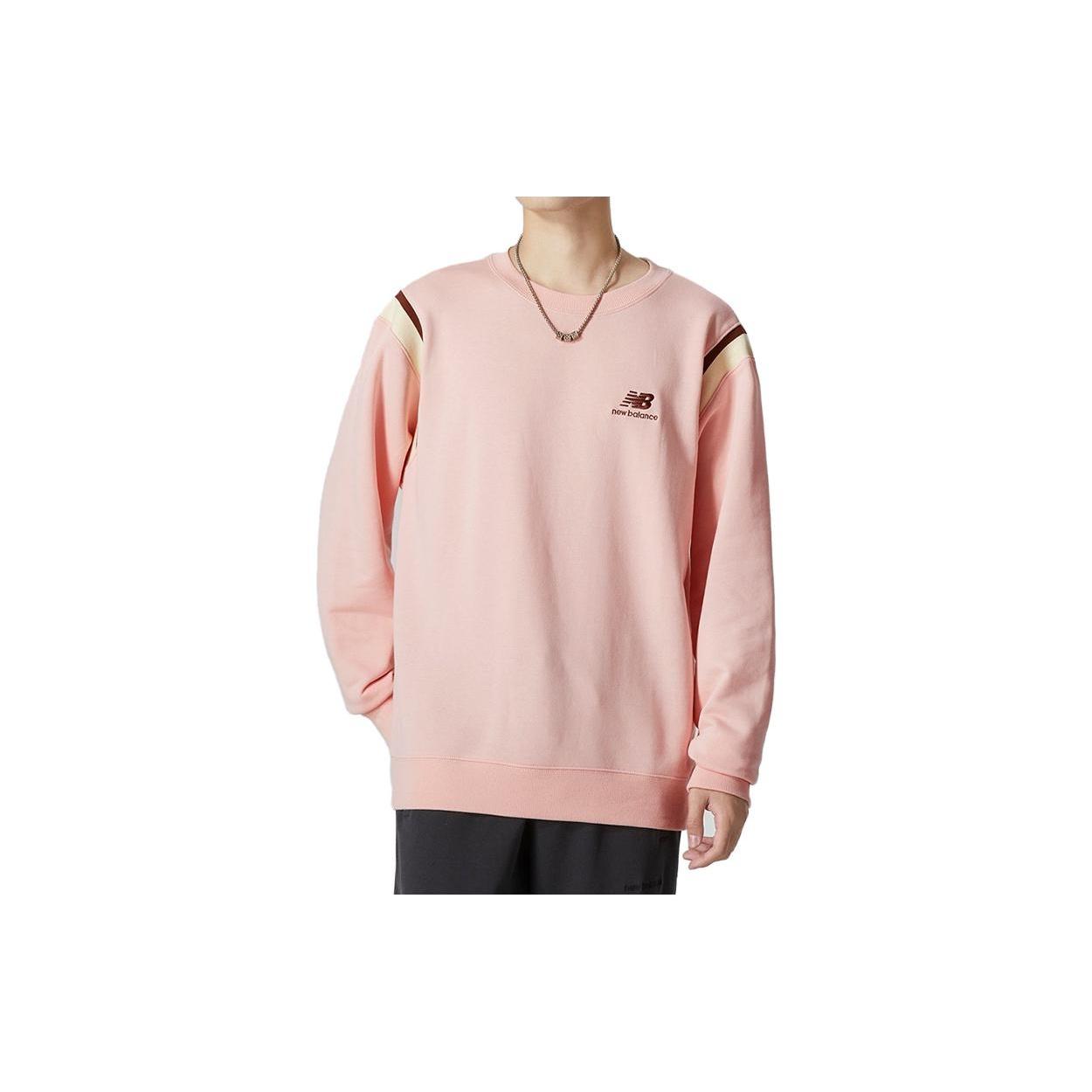 New Balance Athletics Sweater Asia Sizing Pink Men s AMT23559-PIE XL