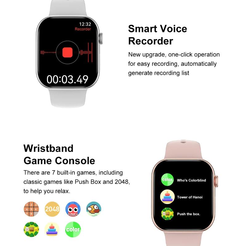 2025 Neue DT Watch 10 Smartwatch Herren Damen 3D-Menü 16GB Großer Speicher TWS Kopfhörer Videowiedergabe NFC Smartwatch für Apple