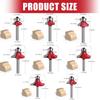 1/4inch Shank Bearing Corner Round Router Bit Trimming Cutter Trimming Machine Milling Cutter Woodworking Accessories