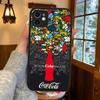 C-CocaS-Fashion Cola Silicone Matte Phone Case For Iphone 13 14 15 16 Pro Max 11 12 X Xs Max Soft Cover