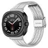 For Samsung Galaxy Watch Ultra 47mm Replacement Band with Connector 7-Bead Stainless Steel Smart Watch Strap,Silver