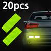 20PCS Ultra Bright Reflective Safety Sticker - Waterproof, Fluorescent Yellow-Green for Cars, Trucks, Bicycles and Motorcycles