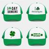 Green Velvet Clover Shamrock Hat Breathable Sun Hat Casual Peaked Cap  St. Patricks Day