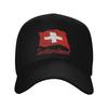 Gorra Unisex para Mujer Bandera de Suiza Retro Gorras de Béisbol Ajustable Ropa Casual