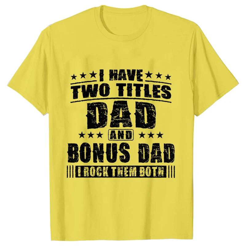 Bonus Dad Men's T-shirts Clothes Step Dad Tee Shirt Homme Birthday Tee Tshirts Short Sleeve O-neck Clothing for Men Tops