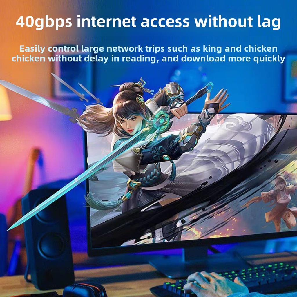 CAT8 Ethernet Cable 40Gbps 33FT, 2000MHz Shielded High-Speed LAN Network Cord for Gaming PS5 Xbox PC Router Modem, Compatible with Cat7/Cat6/Cat5