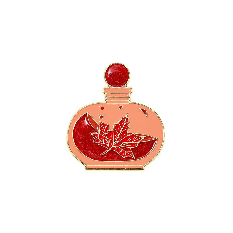 Cartoon brooch, spring, summer, autumn and winter, water bottle modeling, clothes, decorations, waist-closing artifact, oil-dripping spike needle