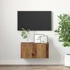 Wall Mounted TV Cabinet Set Brown 60 X 30 X 30 Cm Engineered Wood