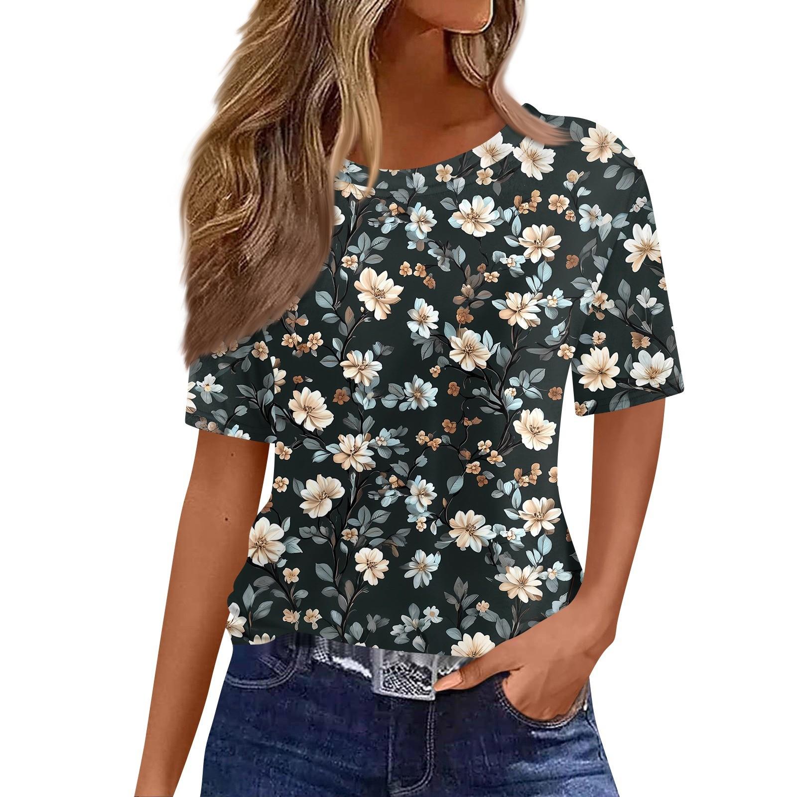 

Женский модный повседневный свитер с коротким рукавом и круглым вырезом M чёрный