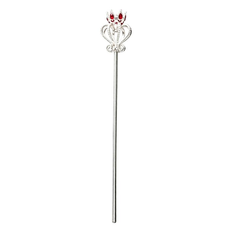Luxury Crystal Crowns Royal Scepter For Wedding And Costume Event Queen Staff Fairies Wand for Beauty Pageant Stage Show
