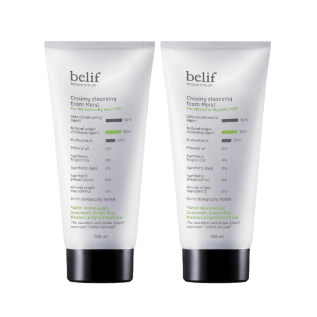 

Belif Creamy Cleansing Foam Moist 160ml – 1+1 Special Set (For Combination-Dry & Dry Skin)