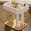 Cat Tree Tower with Plush Cat Bed Sisal Scratching Posts Balls Interactive Ball Track Multi-functional Cat Furniture for Indoor Cats Play And Rest