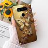 Für LG V40 V50s V35 ThinQ LG V8X ThinQ V30 2017 Handyhülle Weicher TPU-Stoßfänger Rückseite Coole Cartoon-Luxus-Schmetterlingsblume Funda