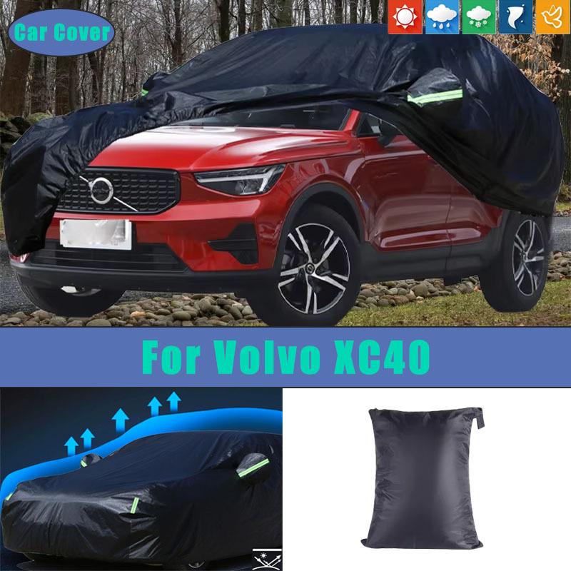 For Volvo XC40 Car Full Outer Covers Outdoor Waterproof Dustproof Sun Rain Snow Protection Exterior Car Accessories nero