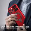 For iPhone 16 Pro Max Magnetic Case Ring Kickstand PC+TPU Drop-Proof Protective Cover