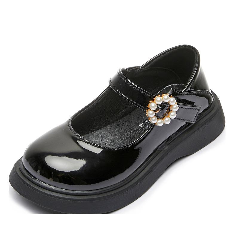 Dívčí princeznovské kožené boty Podzimní nové dívčí jednoboty Protiskluzové dětské boty Módní dívčí boty Pohodlí Prodej Dívčí Mary Jane