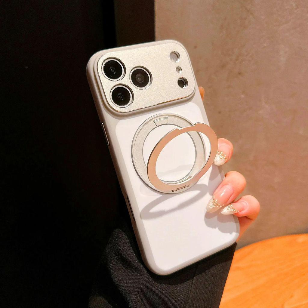 Non-Yellowing Magnetic Rotating Stand for iPhone 17 Air/16 Pro Max/15/14 Case