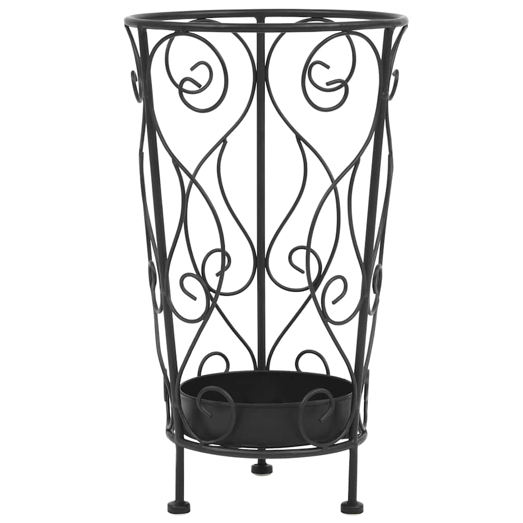 vidaXL Regenschirmständer Vintage-Stil Metall 26 x 46 cm Schwarz schwarz