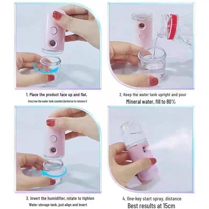 Rechargeable Nano Hot & Cold Spray Hydrator: Portable Winter Skincare Device for Moisturizing & Personal Care