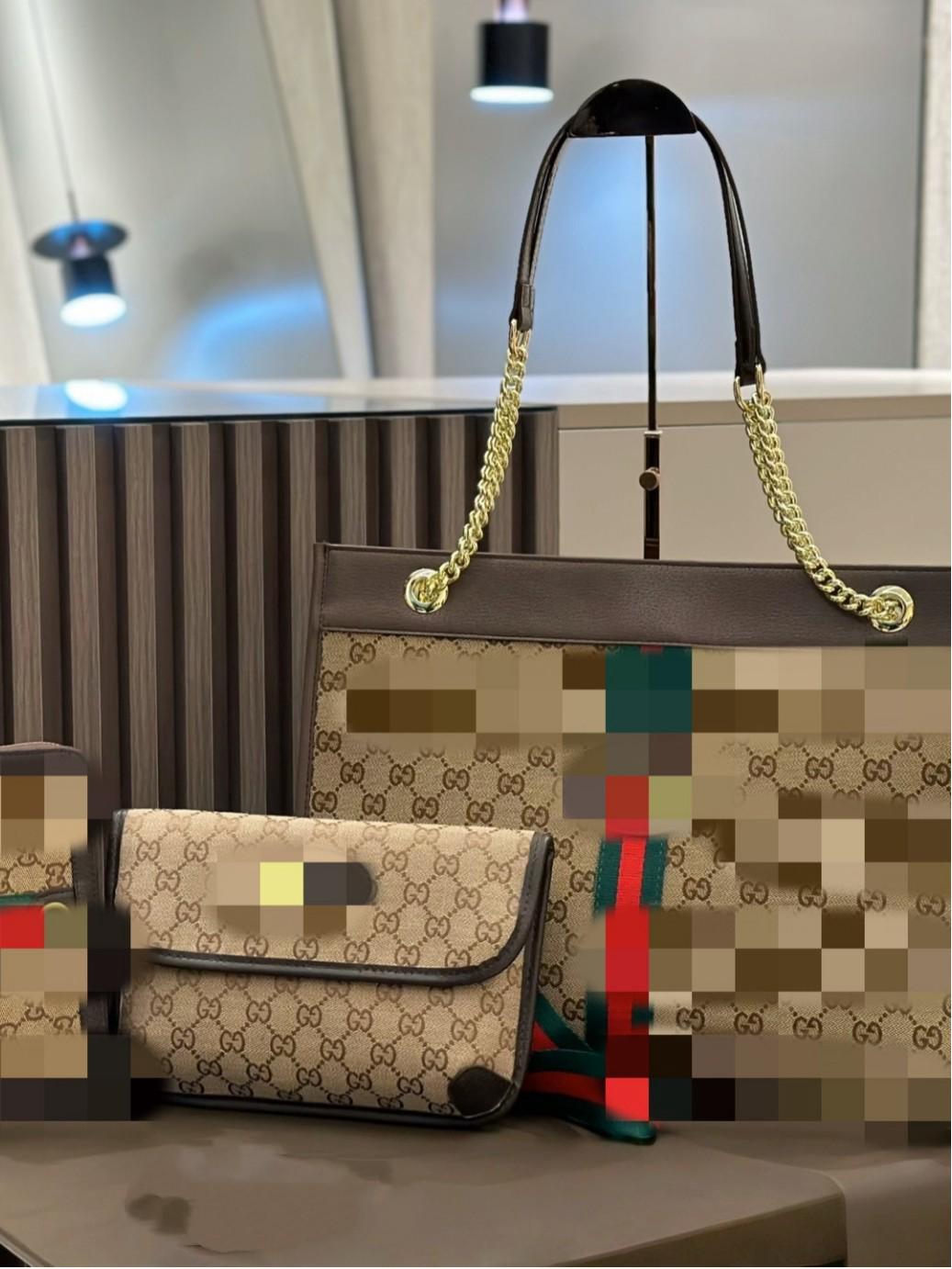 

Модная сумка через плечо Double G: Стильная сумка-конверт/сумка-сундучок с цветочным принтом, идеально подходит для инфлюенсеров и модников 40cm, 25cm коричневый