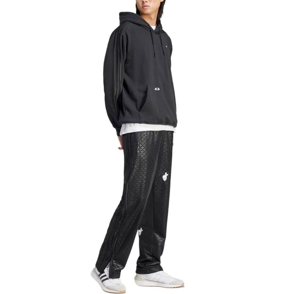 Adidas Originals x Mickey Mouse Appliqué Hoodie Sweatshirt Men's Black IY2274