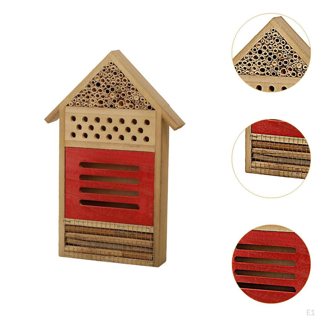 Bee House Nesting Box Butterfly for Yard Fence Outdoor Backyard