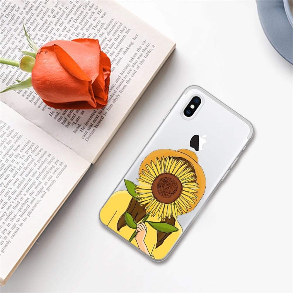 Beautiful Flower Sunflower Phone Case for iPhone 16 15 8 7 6 6S Plus X SE XR XS 14 11 12 13 Mini Pro Max Mobile Case