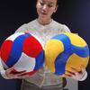 9/20/30cm Funny Sport Series Colorful Volleyball Football Plushie Toy Cute Volleyball Pillow for Home Decoration Sofa Cushion
