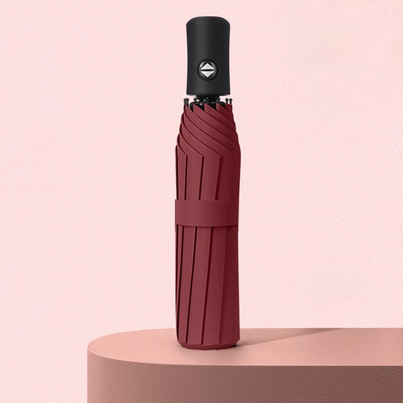 10-Bone Automated Dual-Use Umbrella: Large Folding, UV Protection, Sunshade for Men & Women