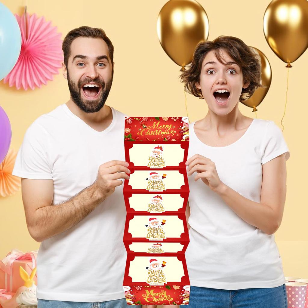 Red Envelope Christmas Surprise Party Money Box Gift Card Surprise Red Christmas Paper Folding Red Envelope.