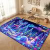 Winter Theme Soft Crystal Velvet Rug Custom Name & Text Print Non Slip Floor Rug for Bedroom Living Room