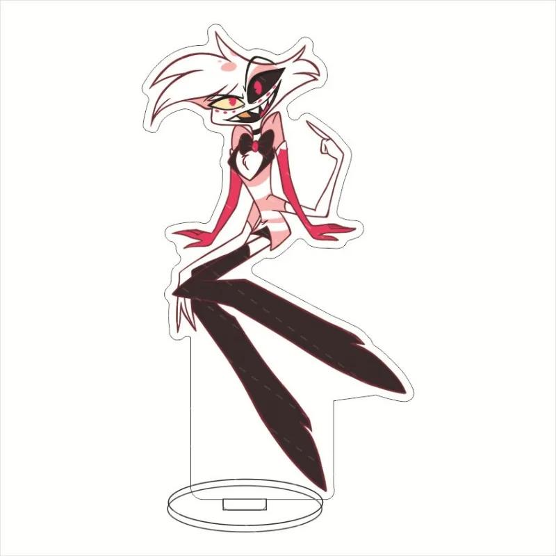 Hazbin El Cute Acrylic Stand Figure Alastor Husk Angel Dust Decorative Ornaments Stand Model Fans Collect Gifts Toys