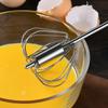 Stainless Steel Semi-Automatic Egg Beater Rotating Whisk for Cream and Eggs Durable Hand Mixer Efficient Baking Tool