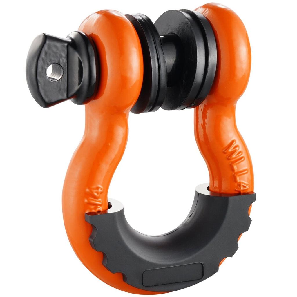 2 Pack 3/4" D Ring Shackle with 7/8" Screw Pin 62832 lbs Break Strength