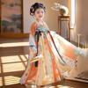 Robe Hanfu Fille Printemps/Été 2026: Robe de fée brodée style Dynastie Tang de Dunhuang pour enfants moyens/grands