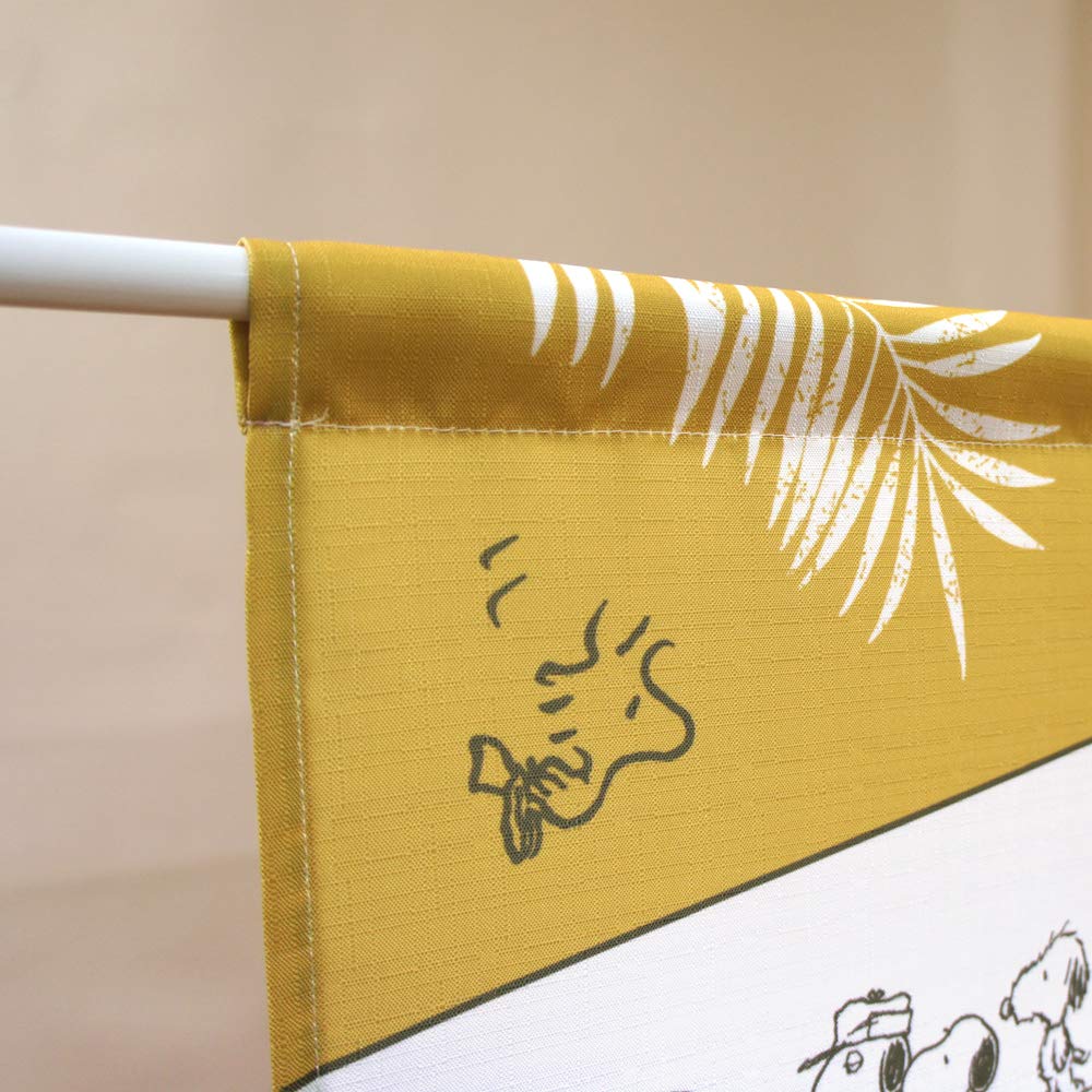 Noren Kobo Snoopy Width 85cm x Length Product Number 11541 Three-Panel Curtain, Natural, Long, Multicolor, 170cm,