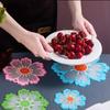 Soft Rubber Coasters Creative Pvc Flower Table Cups Heat Insulation High Temperature Anti-slip Pot Mats  Jewelry Photography