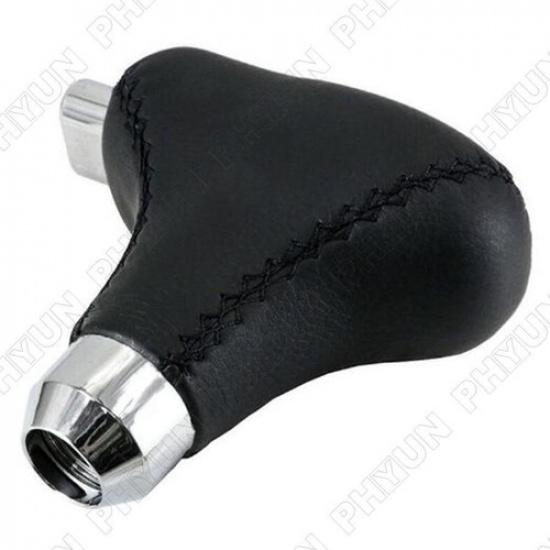 Black PU Leather Automatic Gear Shift Knob Shifter Handle Lever Stick Universal