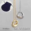 Genuine 925 Sterling Silver Necklace for Men and Women. Simple, Thin, Small Chain Set with a Drawstring Pouch. Casual, Cute, Popular Brand Jewelry