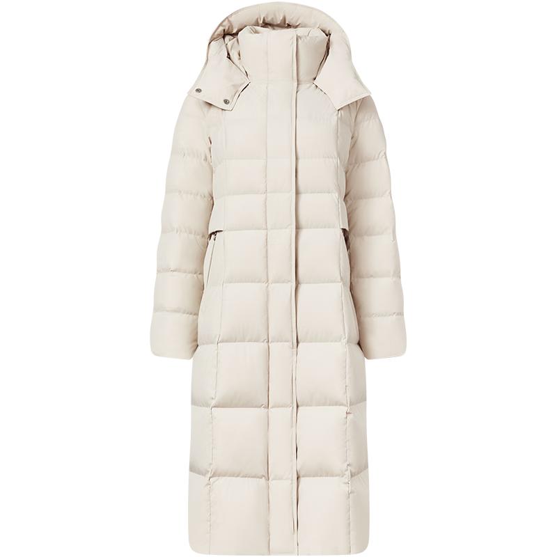 Tanboer Women's Long Hooded Belted Down Jacket (Model 530872Z)