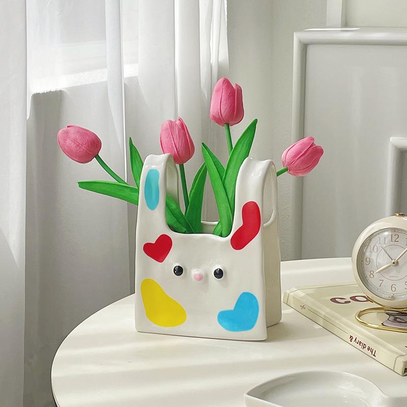 Cute Handbag Flower Pot Ceramic Succulent Pot Planter Home Decor Desktop Ornaments Bonsai Plant Pot