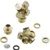 4 Hole Adjustable Brass Spray Misting Nozzle Garden Sprinklers Irrigation Fitting Jardim Home Watering Garden Tools