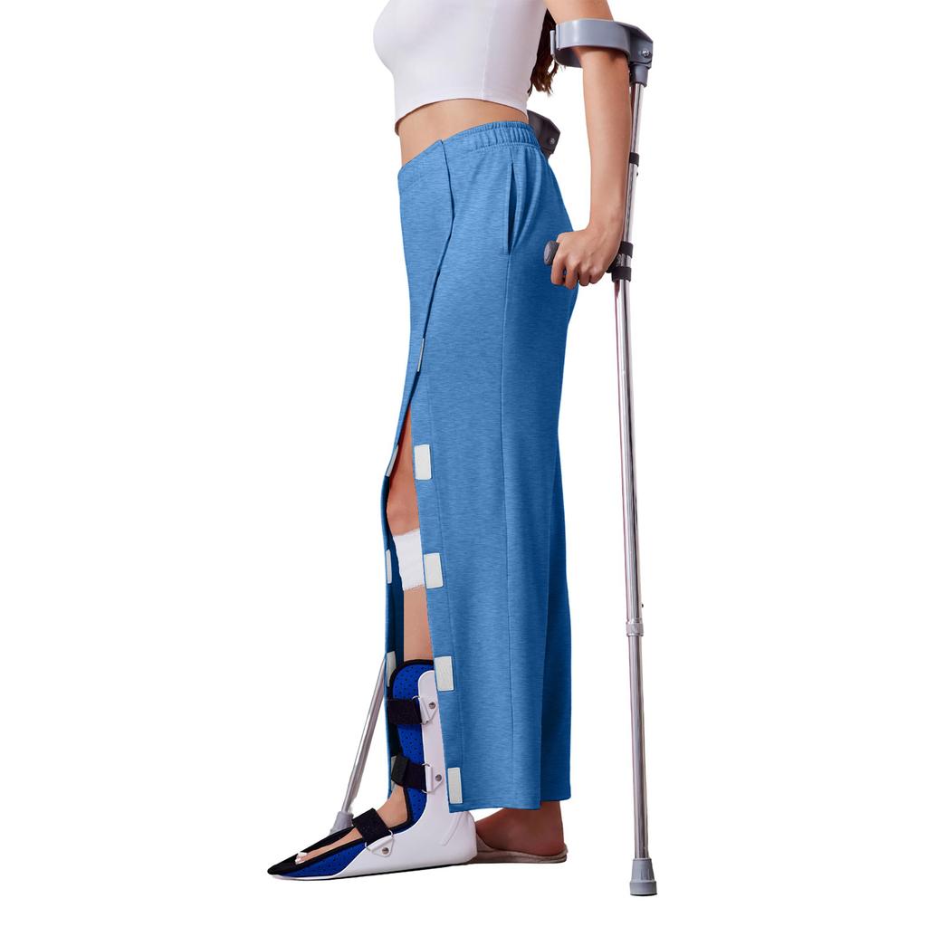 Damen - Auswärtshose mit Seitentaschen für Hüfte, Knie und Bein, leicht zugänglich, Sportliche Hose