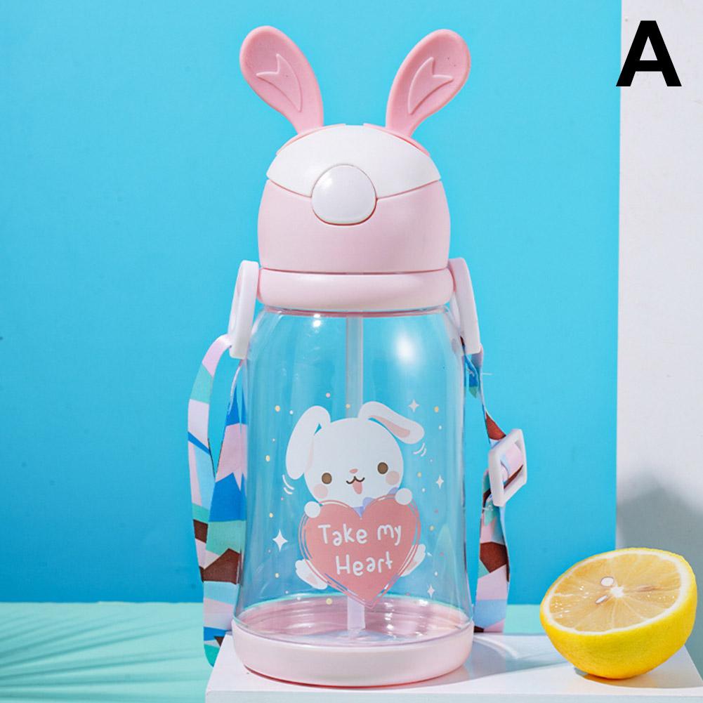 500ml Kids Water Sippy Cup Cute Cartoon Baby Cups With Straws Leakproof Water Bottles For Girls Outdoor Children's Cup Supplies