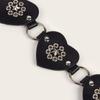 Rivet Studded PU Belt for Women Gothics Waist Belt 2000s Laceup HollowOut Belt for Teens Girl Female Western Cowboy Belt