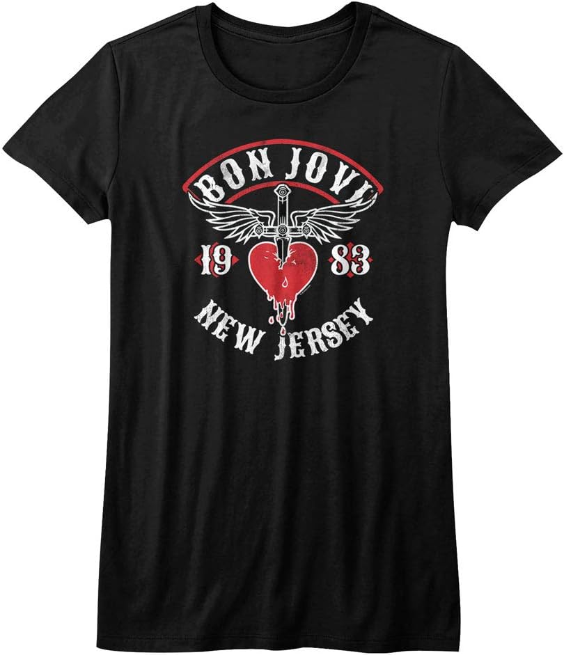 Bon Jovi 1983 New Jersey Wings Heart T-shirt XXXXL