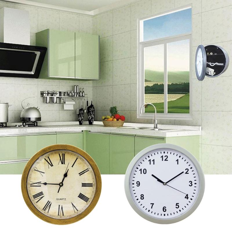 Wall Clock Storage Safe for Money Decorative Jewelry Holder with Hiddens Compartment Secure Cash Storage Container