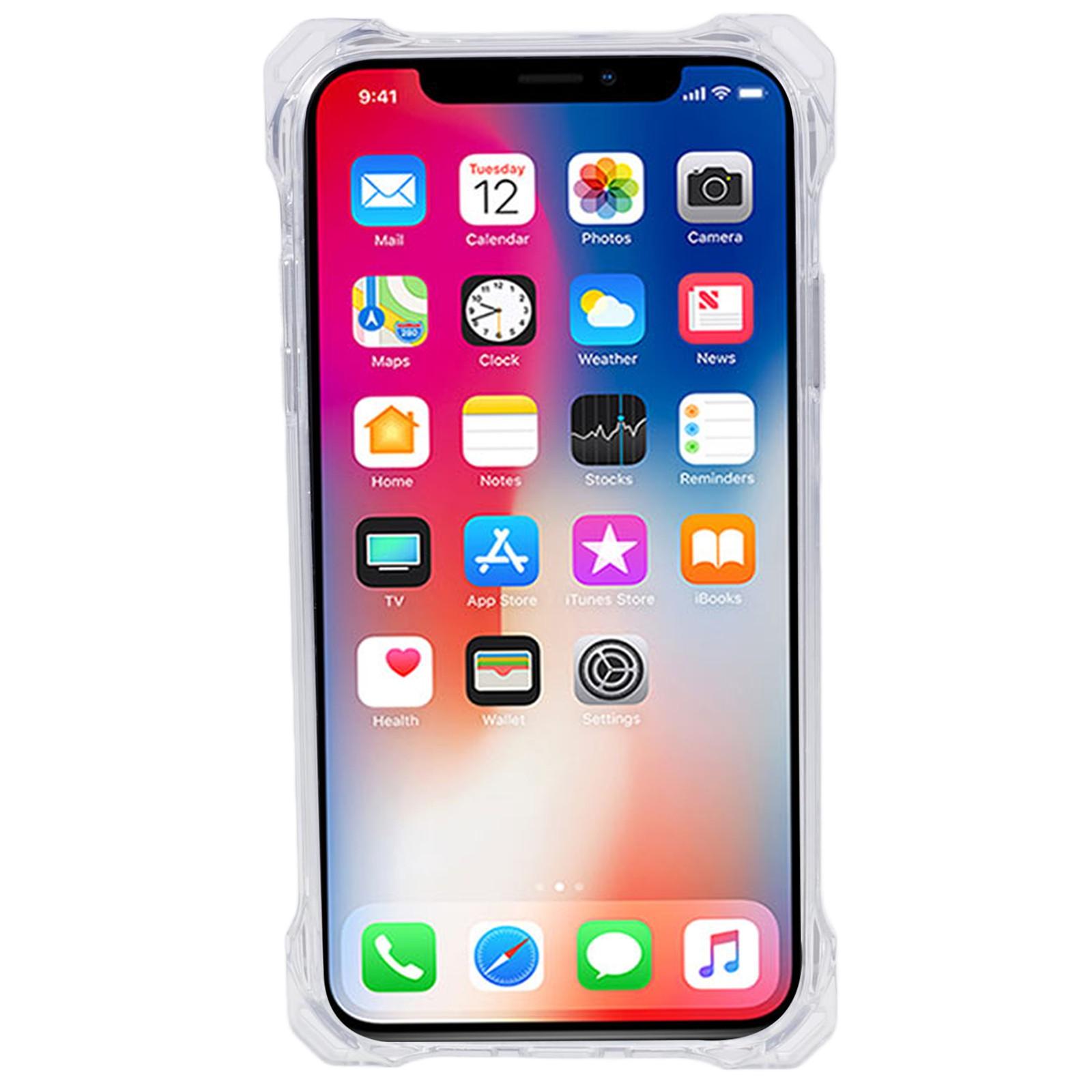 

For iPhone 11 Case Reinforced Corners TPU+Acrylic Phone Guard Cover (Big Rear Lens Hole) Transparent