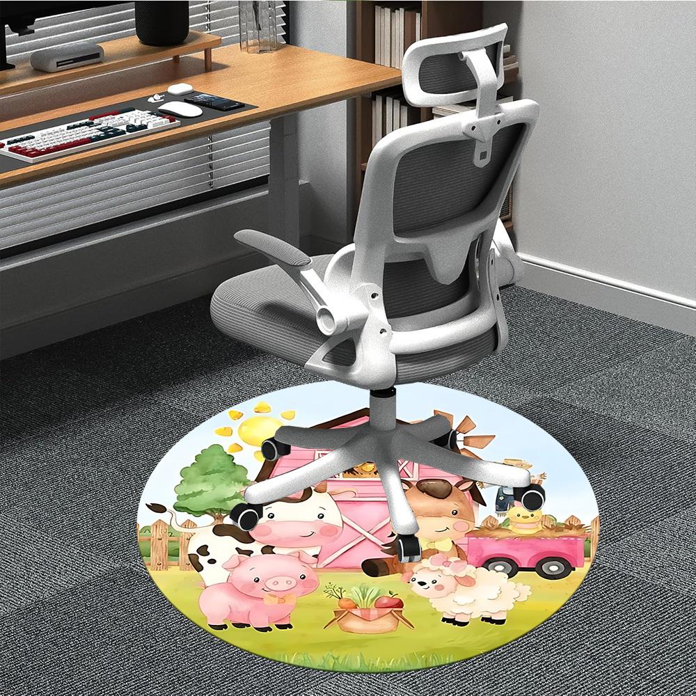 

1pc FARM ANIMALS Chair Carpet for Office, Soft and Durable Office Rug for Interior Decoration, Perfect for Office yy251227105 80cm by 80cm